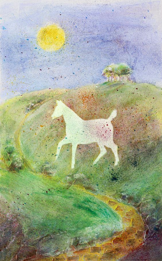 Epona Goddess of the Horse wiltshire landscape white horse hill