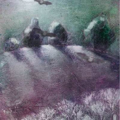 Avebury, Wiltshire, landscape, magical, fantasy ,bats, illustration,